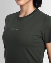 Women Essentials Stretch Brand Tee - Climbing Olive